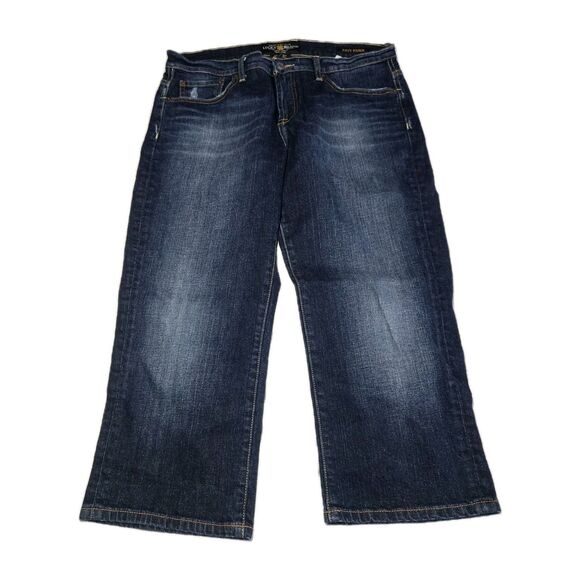 Lucky Brand Jeans Womens 14/32 Dark Wash Easy Rider Baggy Y2k Bootcut Mid Rise - Picture 1 of 15